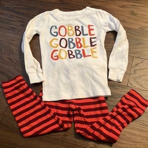 Gymboree thanksgiving gobble pajamas size 5
